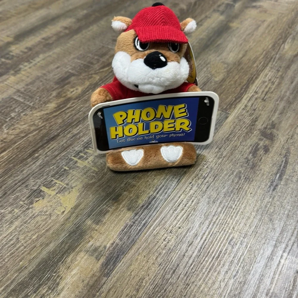 Buc-ee's Beaver Plush Phone Holder Beanie Plushie 6